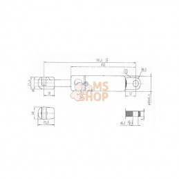 CA980986; STABILUS; Vérin à gaz L791,5-100N; pièce detachée