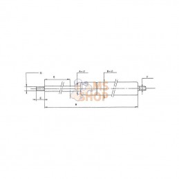 CA077005; STABILUS; Vérin à gaz L455-750N; pièce detachée