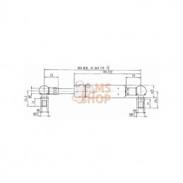 CA9693BC; STABILUS; Vérin à gaz L175-250N; pièce detachée