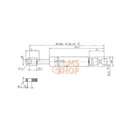 CA595896; STABILUS; Vérin à gaz L256-240N; pièce detachée