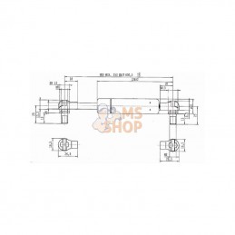 CA287512; STABILUS; Vérin à gaz L600,5-180N; pièce detachée