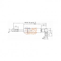 CA977861; STABILUS; Vérin à gaz L499-170N; pièce detachée