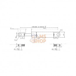 CA102911; STABILUS; Vérin à gaz L600-200N; pièce detachée