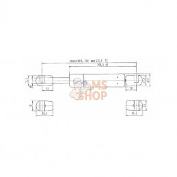 CA595888; STABILUS; Vérin à gaz L640-100N; pièce detachée