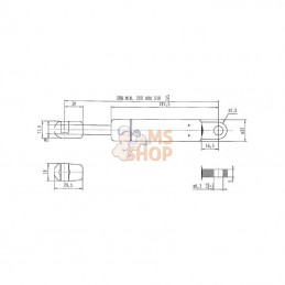 CA668257; STABILUS; Vérin à gaz L518-180N; pièce detachée