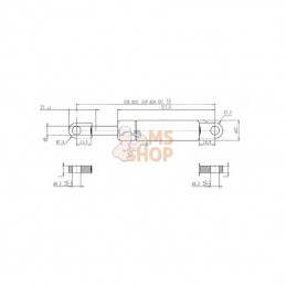 CA058890; STABILUS; Vérin à gaz L600-250N; pièce detachée