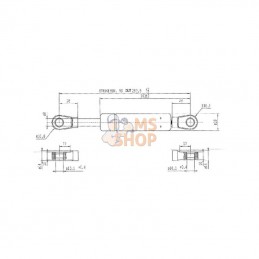 CA052159; STABILUS; Vérin à gaz L280-380N; pièce detachée