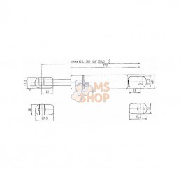 CA636185; STABILUS; Vérin à gaz L500-325N; pièce detachée