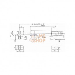 CA656399; STABILUS; Vérin à gaz L415-610N; pièce detachée