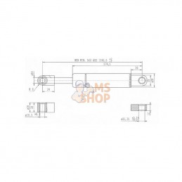 CA095729; STABILUS; Vérin à gaz L1100,5-1000N; pièce detachée