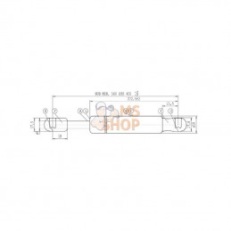 CA752835; STABILUS; Vérin à gaz L405-250N; pièce detachée