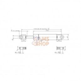 CA094927; STABILUS; Vérin à gaz L525,5-800N; pièce detachée