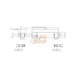 CA049654; STABILUS; Vérin à gaz L500-350N; pièce detachée