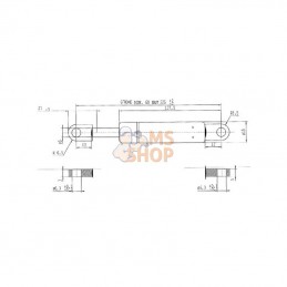 CA093017; STABILUS; Vérin à gaz L225-180N; pièce detachée