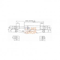 CA083887; STABILUS; Vérin à gaz L585-100N; pièce detachée