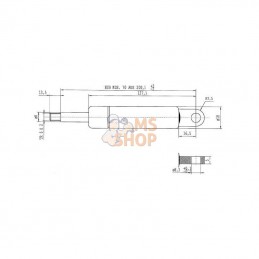 CA377171; STABILUS; Vérin à gaz L200,5-220N; pièce detachée