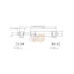 CA050261; STABILUS; Vérin à gaz L500-550N; pièce detachée