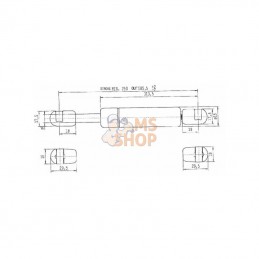 CA684899; STABILUS; Vérin à gaz L585-200N; pièce detachée