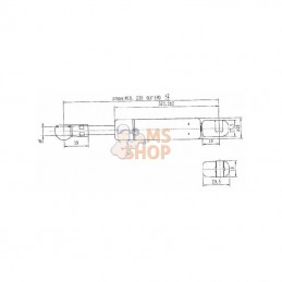 CA984442; STABILUS; Vérin à gaz L590-370N; pièce detachée