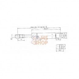 CA897884; STABILUS; Vérin à gaz L590-240N; pièce detachée