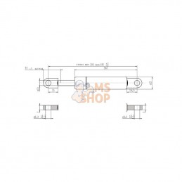 CA084999; STABILUS; Vérin à gaz L685-800N; pièce detachée