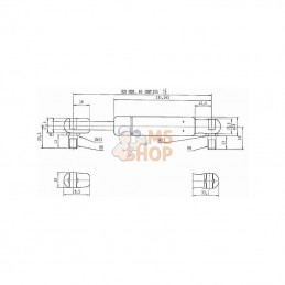 CA957003; STABILUS; Vérin à gaz L205-100N; pièce detachée