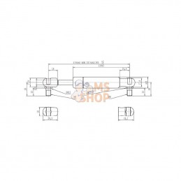 CA095311; STABILUS; Vérin à gaz L385-1150N; pièce detachée