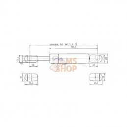 CA256986; STABILUS; Vérin à gaz L373,5-160N; pièce detachée