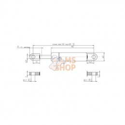 CA095036; STABILUS; Vérin à gaz L685-150N; pièce detachée