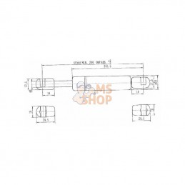 CA841323; STABILUS; Vérin à gaz L485-200N; pièce detachée