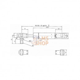 CA9748KS; STABILUS; Vérin à gaz L344-250N; pièce detachée