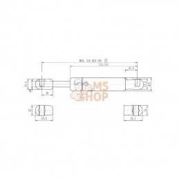 CA752967; STABILUS; Vérin à gaz L585-250N; pièce detachée