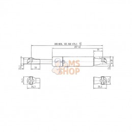 CA6168YQ; STABILUS; Vérin à gaz L479,5-200N; pièce detachée