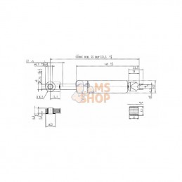 CA0220BY; STABILUS; Vérin à gaz L223,5-120N; pièce detachée