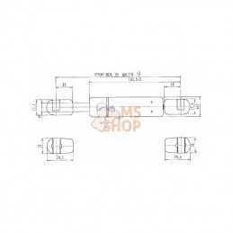 CA592366; STABILUS; Vérin à gaz L275-200N; pièce detachée