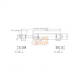 CA095001; STABILUS; Vérin à gaz L485-1150N; pièce detachée