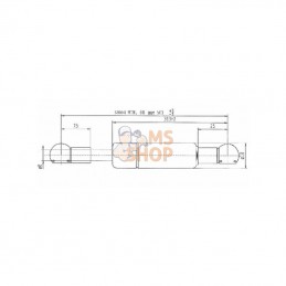 CA477249; STABILUS; Vérin à gaz L500-300N; pièce detachée