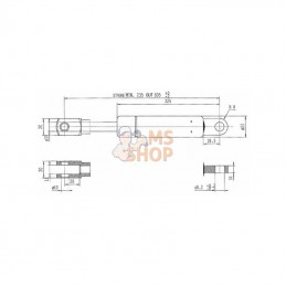 CA656372; STABILUS; Vérin à gaz L605-800N; pièce detachée