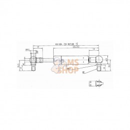 CA052531; STABILUS; Vérin à gaz L600-100N; pièce detachée