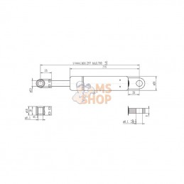 CA048941; STABILUS; Vérin à gaz L700-650N; pièce detachée