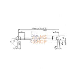 CA9412UU; STABILUS; Vérin à gaz L750-900N; pièce detachée