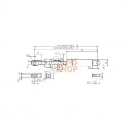 CA744506; STABILUS; Vérin à gaz L635-1200N; pièce detachée