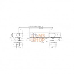 CA660566; STABILUS; Vérin à gaz L699,5-290N; pièce detachée