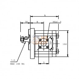 PLP2025S054B2; CASAPPA; Pompe hydraulique; pièce detachée