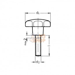 6336S1020; KRAMP; Poignée M10 x 63 mm tige 20 mm; pièce detachée