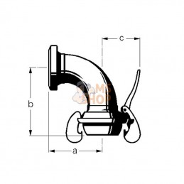 5142490; KRAMP; Mâle/Fem. 5" coude 90° Bauer; pièce detachée