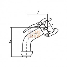 6102045Z; KRAMP; Mâle/fem. 6" coude 45°; pièce detachée