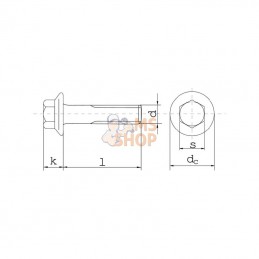 1220VR; KRAMP; Boulon Verbus Ripp zingué M12x20; pièce detachée