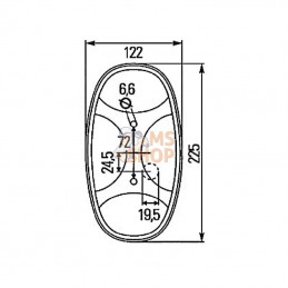 9EL343142001; HELLA; Cabochon de feu arrière; pièce detachée