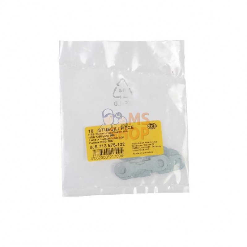 8JS713575132; HELLA; Fusible bande 60A longueur 42mm pack 10x Hella; pièce detachée